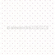 Ein weißer Hintergrund mit einem Raster aus kleinen roten Punkten in einem Rautenmuster-perfektes Alexandra Renke Designpapier für Papierprojekte oder um Karoraster Herzen klein zu gestalten.
