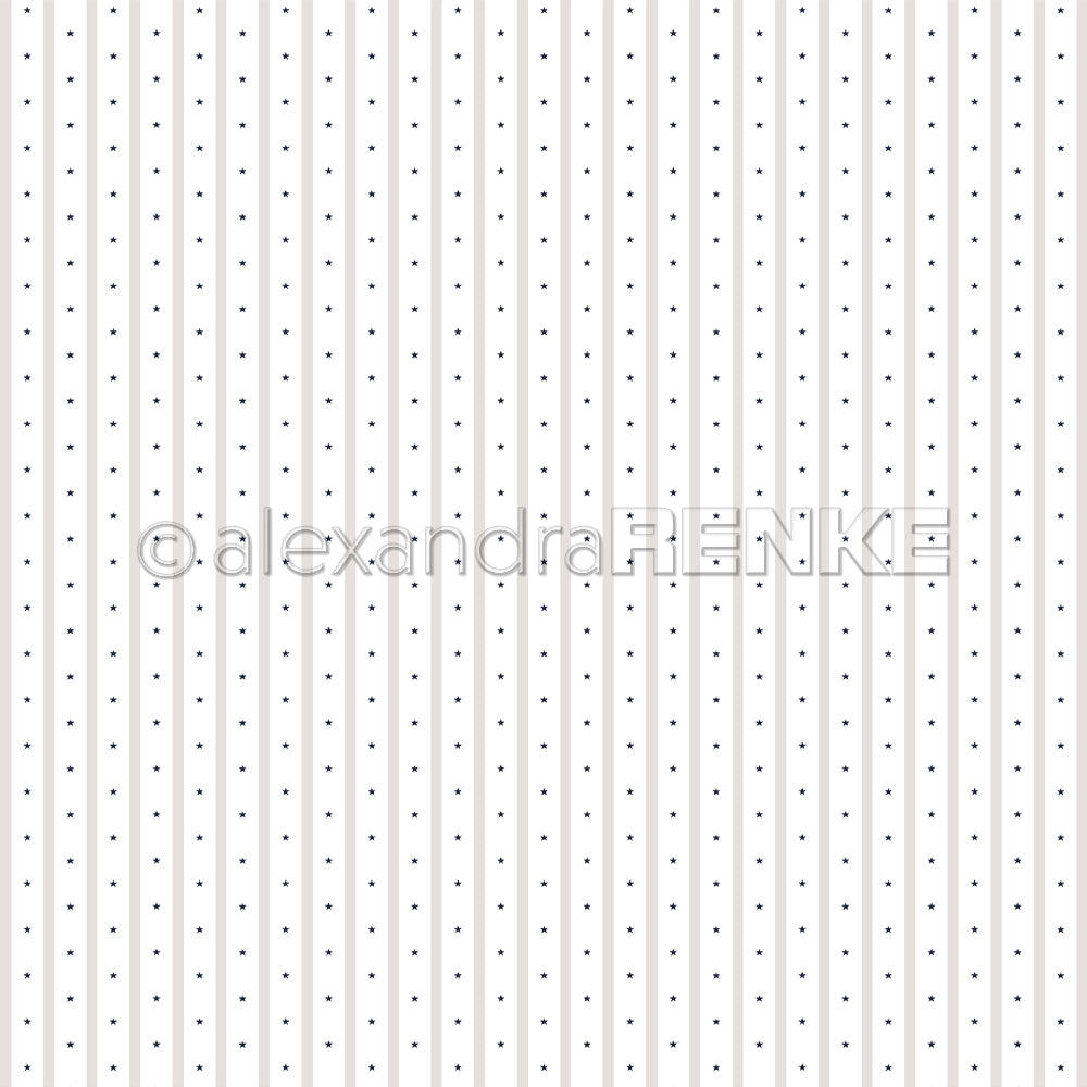 Weißer Hintergrund mit dünnen vertikalen grauen Linien und kleinen schwarzen Punkten - perfekt für Papierprojekte oder Buchbinderei. Inspiriert von Designpapier Sternenstreifen Grau von Alexandra Renke, bringt dieses klassische Muster subtile Eleganz in Ihre Kreationen.