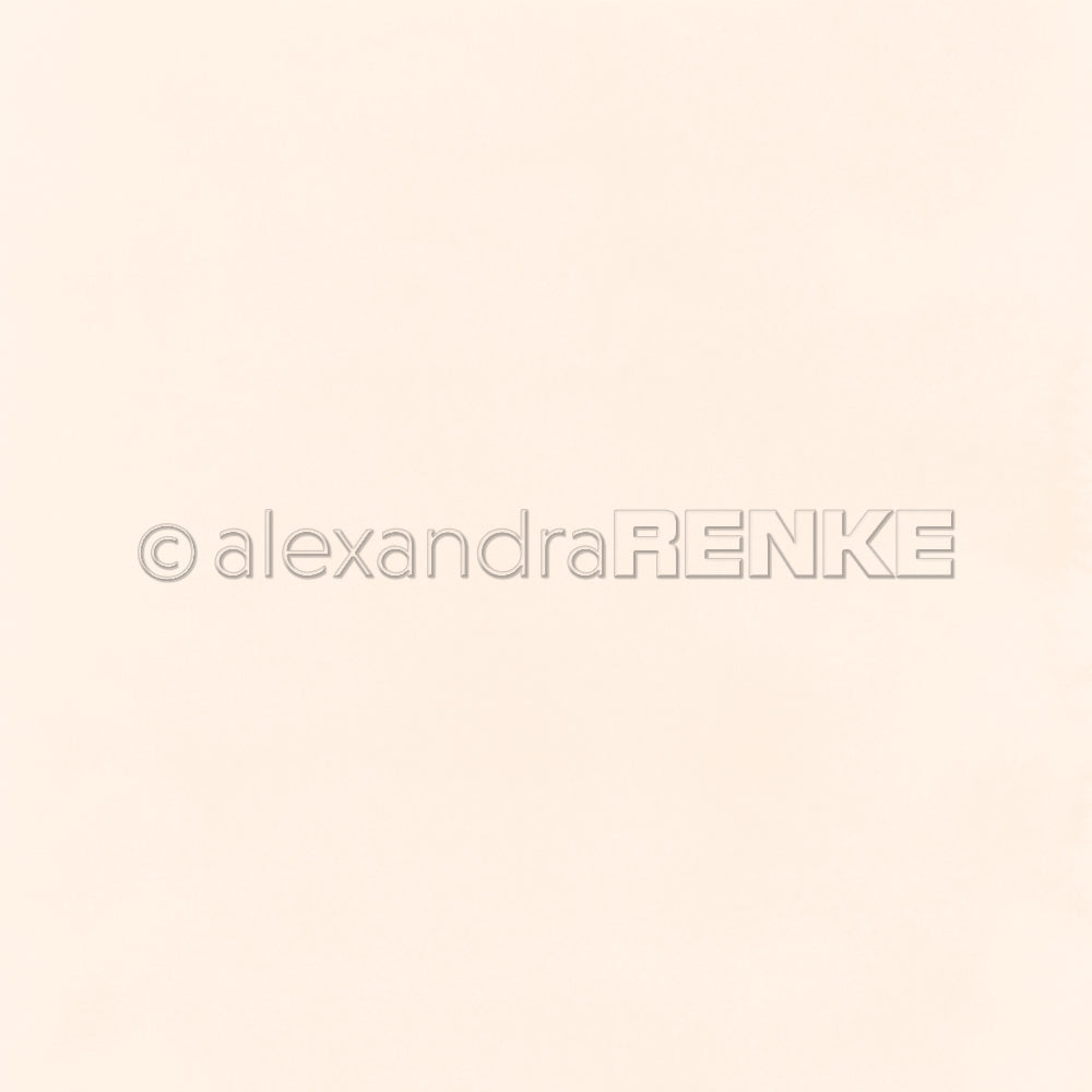 Einfarbiger, hellbeiger Hintergrund mit dezenter Textur, ideal für Buchbinderei oder Papierprojekte. Das Wasserzeichen von Alexandra Renke befindet sich mittig auf dem Bild.