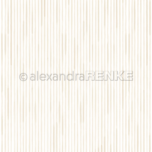 Das beige-weiß aquarellierte Designpapier streifen warmgrau von Alexandra Renke ist perfekt für Buchbinderei, Papierprojekte oder andere kreative Projekte.