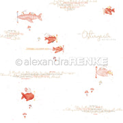 Skurrile fliegende Schweine mit Flügeln und deutschen Ostergrüßen von Alexandra Renke, ideal für Grußkarten oder Designpapier Ostergrüße, auf weißem Hintergrund mit zarten roten Akzenten.