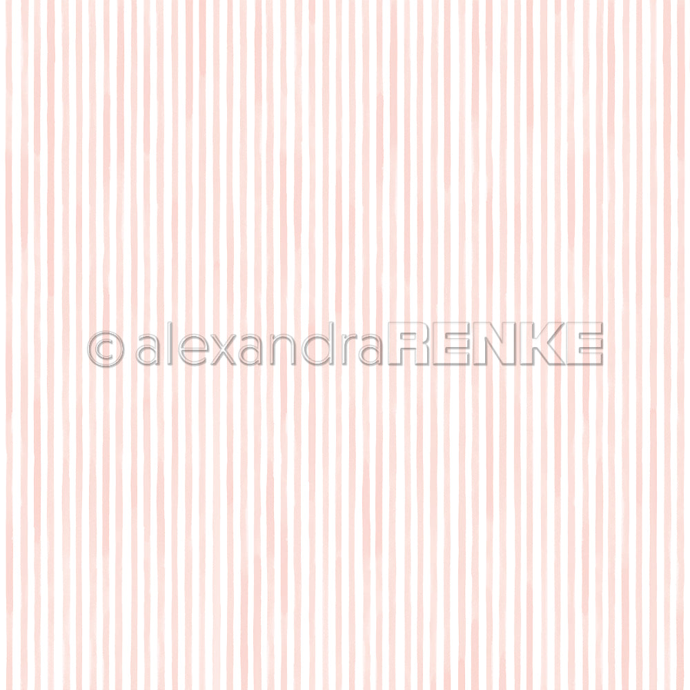 Hellrosa vertikale Streifen auf Weiß bilden ein dezentes, minimales Muster - ideal für Buchbinderei- oder Papierprojekte mit dem Designpapier Streifen Dunkelrosa von Alexandra Renke.