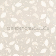 Beige und weiße Handfächer und Quastenmuster auf hellem Hintergrund von Alexandra Renke, ideal für Buchbinderei oder einzigartiges Designpapier in Ihren Papierprojekten.
