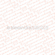 Hellrosa Schreibschrift "Finde jeden inneren Wind" wiederholt sich diagonal auf weißem Alexandra Renke Designpapier - ideal für Papierprojekte oder in Kombination mit der Typo Für immer und ewig Elegant-Rosa.