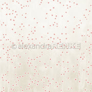 Off-white Hintergrund mit verstreuten kleinen rosa Kirschblüten, unten dichter und oben spärlicher - ideales Alexandra Renke Designpapier für Papierprojekte, die einen zarten floralen Touch brauchen.