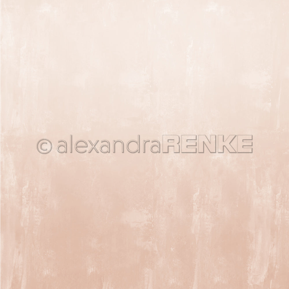Hellrosa strukturierter Hintergrund in Calm Altrosa mit dezentem, ungleichmäßigem Muster - ideal für Papierarbeiten oder elegante Designprojekte. Mit einem Wasserzeichen von Alexandra Renke in der Mitte.
