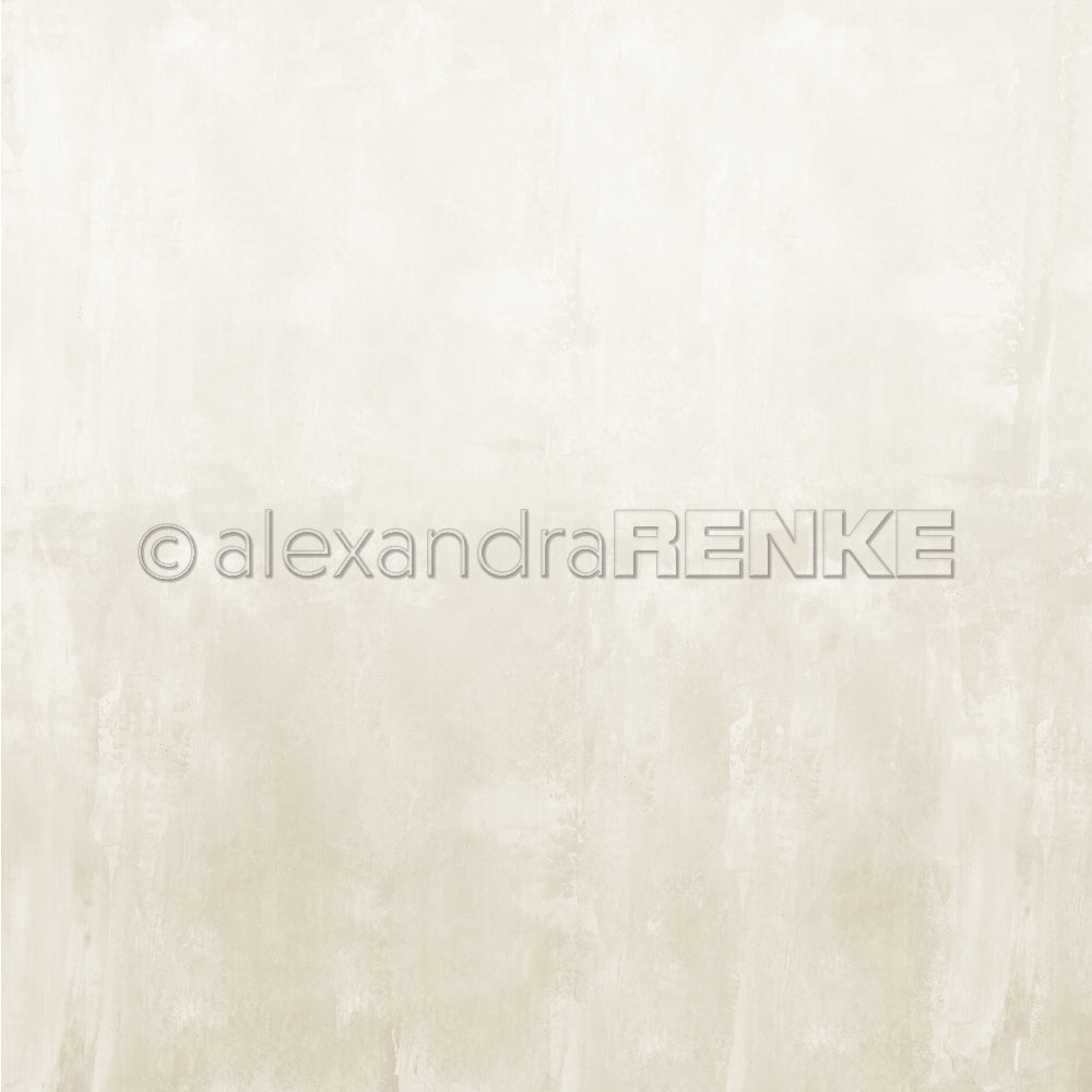 Ein strukturierter, cremefarbener Hintergrund mit dezentem Malereieffekt und Alexandra Renke-Wasserzeichen - ideal für Buchbinderei- oder Papierprojekte, die unverwechselbares Designerpapier benötigen.