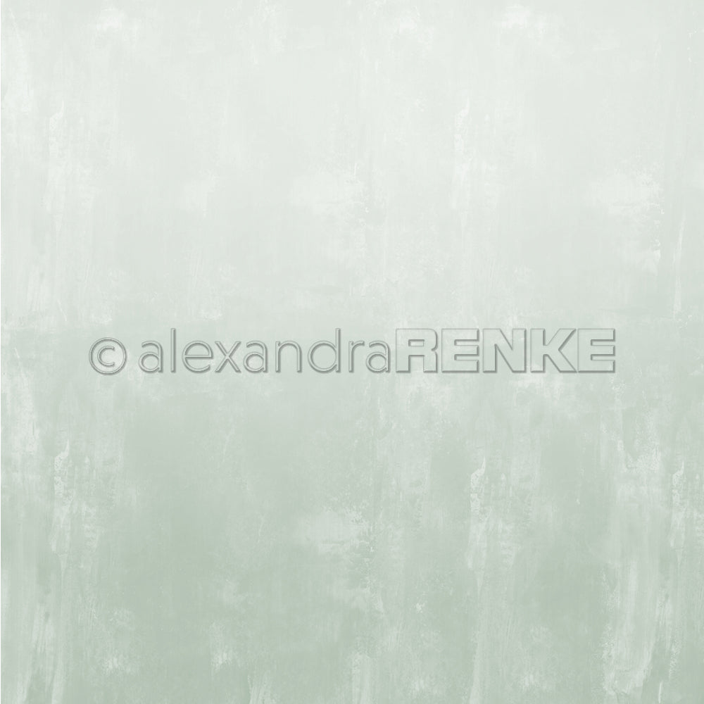 Hellgrünes Designpapier von Alexandra Renke mit weichem, gemaltem Effekt in Calm Jadegrün und einem dezenten abstrakten Muster - perfekt für Ihr nächstes Papierprojekt.