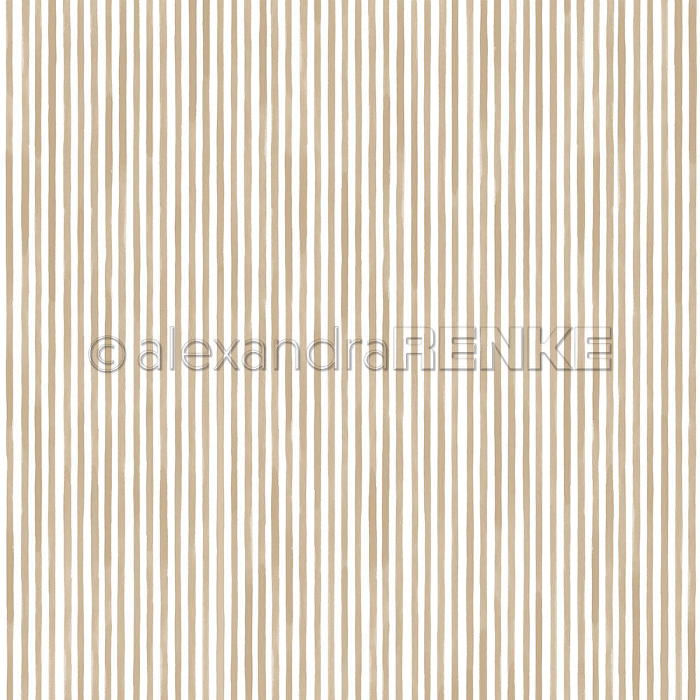 Beige handgezeichnete vertikale Streifen auf Weiß bilden ein schlichtes, minimalistisches Muster - ideal für Papierprojekte oder das Basteln von Grußkarten mit Alexandra Renke Designpapier Streifen Puderbeige Akzenten.