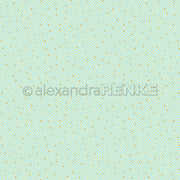 Hellgrüner Hintergrund mit kleinen, regelmäßig verteilten goldenen Punkten – ideal als Designpapier für Ihre Papierprojekte oder um Ihren Bastelarbeiten einen Hauch von „Sommer-Streupünktchen“-Charme zu verleihen.