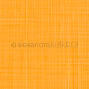Ein orangefarbenes Rastermuster mit feinen weißen und gelben Linien, die gleichmäßig über den gesamten Hintergrund verteilt sind – perfekt als Designpapier für Ihre sommerlichen Papierprojekte.