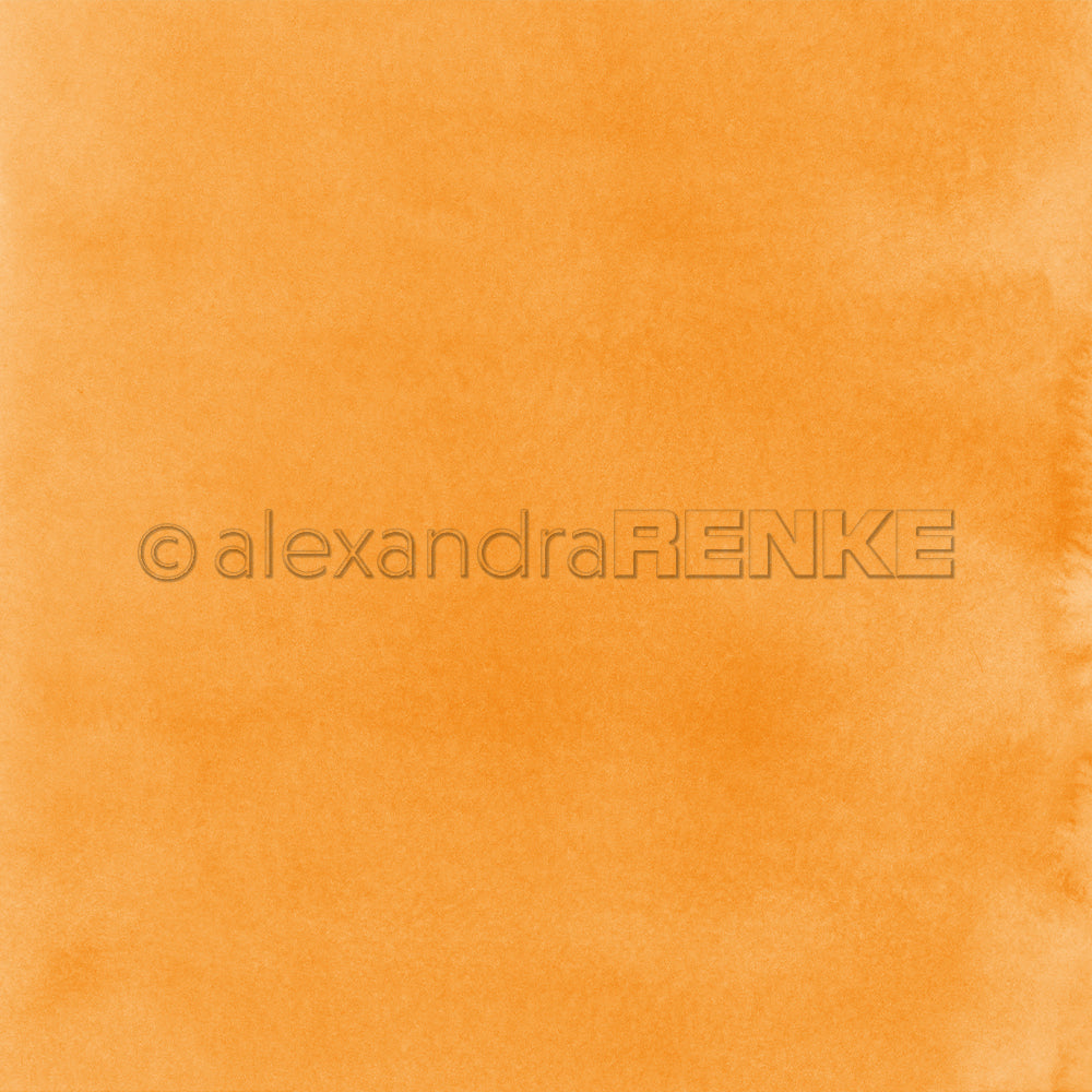 Ein strukturierter Hintergrund in Orange im Aquarellstil mit einem sanften, ungleichmäßigen Verwaschungseffekt – perfekt für Designpapier oder Papierprojekte aus der Kollektion „Mimi Summer Special Leuchtend Orange“.