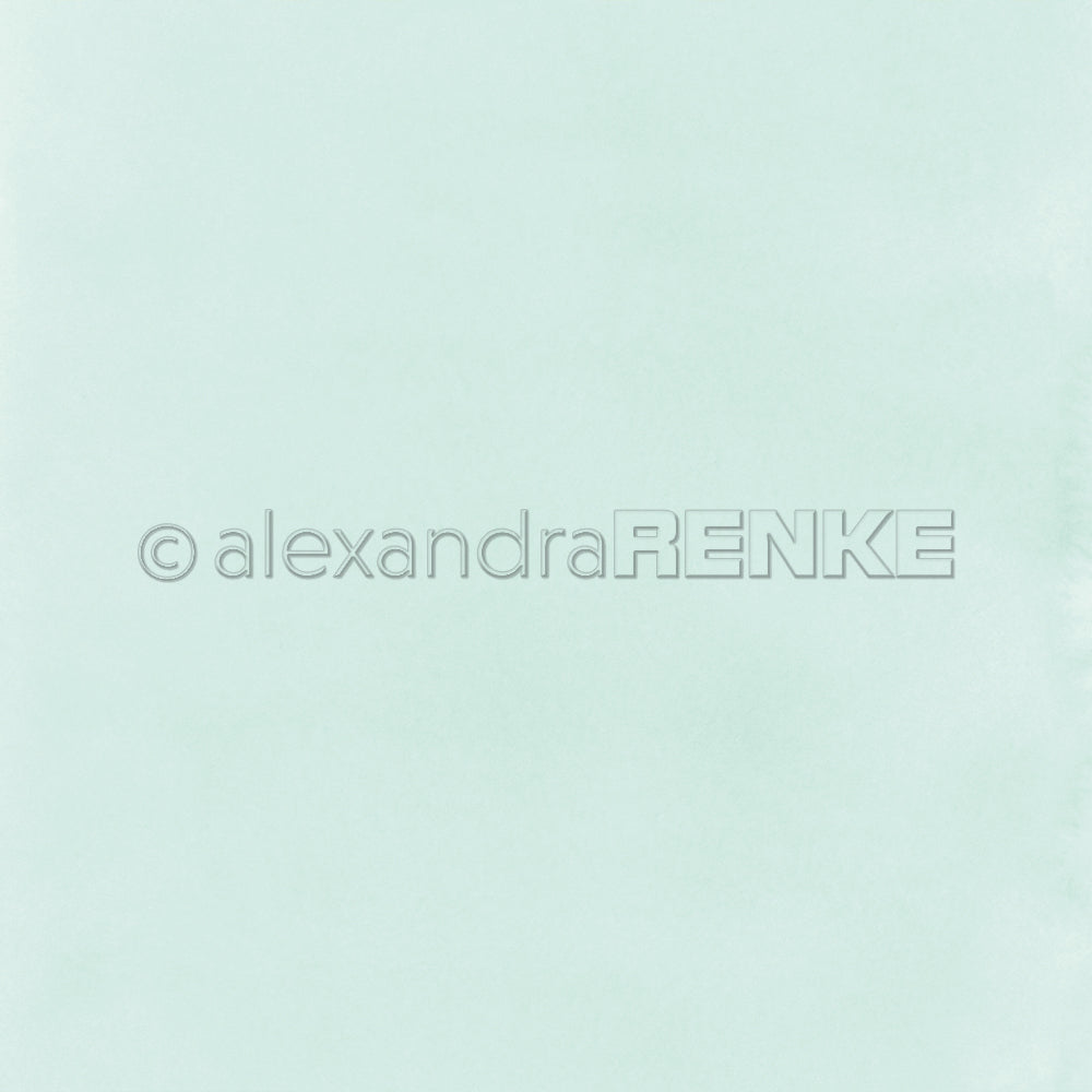 Heller, pastellfarbener, mintgrüner Hintergrund mit Struktur und dem Wasserzeichen „alexandraRENKE“ in der Mitte – ideal für Papierprojekte oder als dezente Grundlage für Ihre Kreationen mit dem Designpapier „Mimi Summer Special Leuchtend Aqua“.