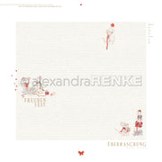 Designpapier von Alexandra Renke mit festlichen Mausillustrationen und deutschen Feiertagstexten für Papierprojekte.