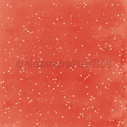 Leuchtend rotes Designpapier mit weißen Sternen und einem AlexandraRENKE-Wasserzeichen.