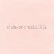 Ein hellrosa Hintergrund mit kleinen weißen Sternen für Papierprojekte, in dessen Mitte das alexandraRENKE-Logo zu sehen ist.