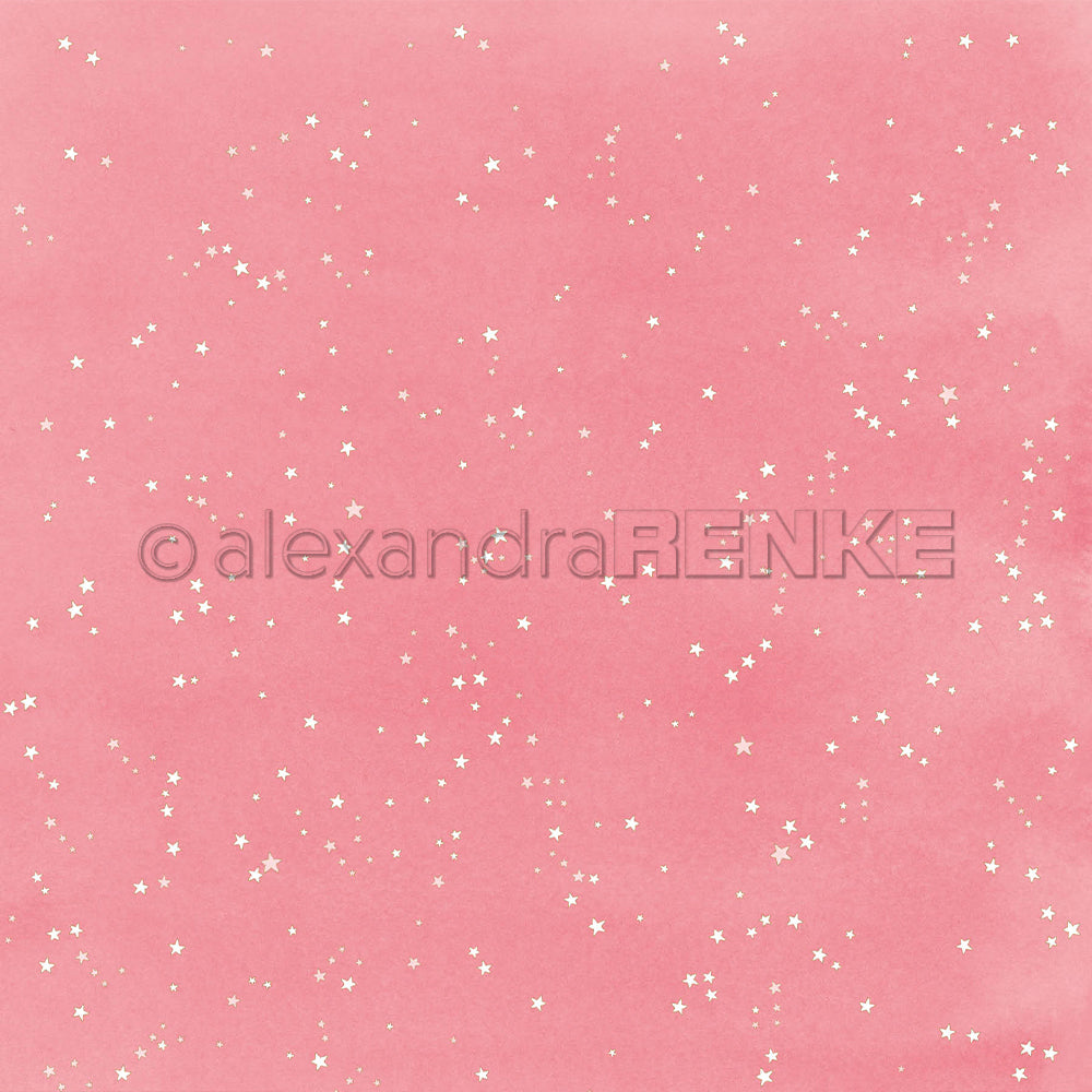 Ein rosa Hintergrund mit kleinen weißen Sternen, überlagert vom Text „alexandraRENKE“.
