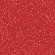 Hochwertiger roter Hintergrund mit einem weißen Schneeflockenmuster.