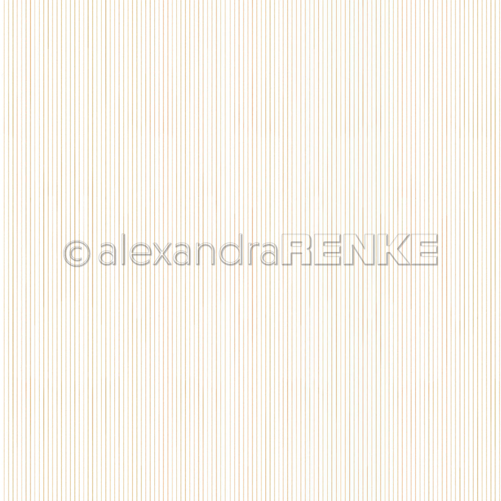 Muster aus dünnen vertikalen Goldlinien mit dem alexandraRENKE-Wasserzeichen, ideal für Designpapier.