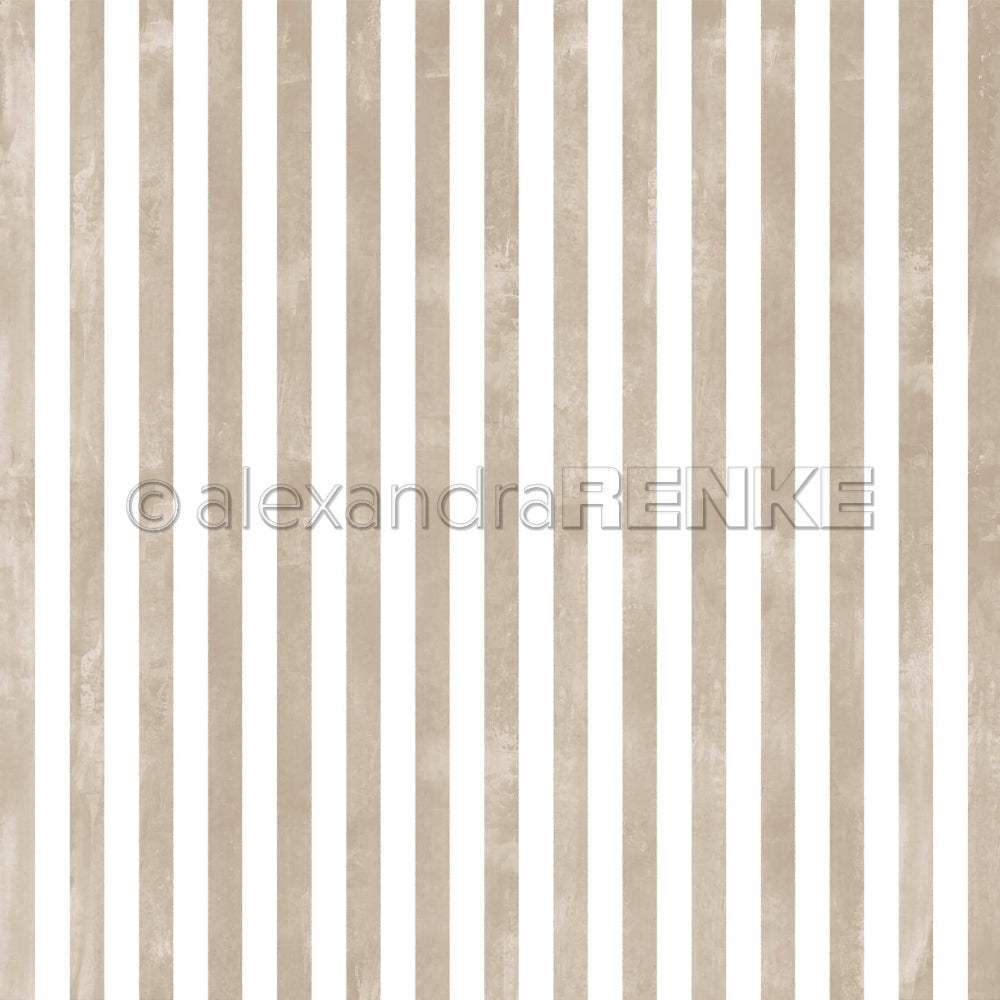 Vertikale beige-weiße Aquarellstreifen mit einem Wasserzeichen von Alexandra Renke.