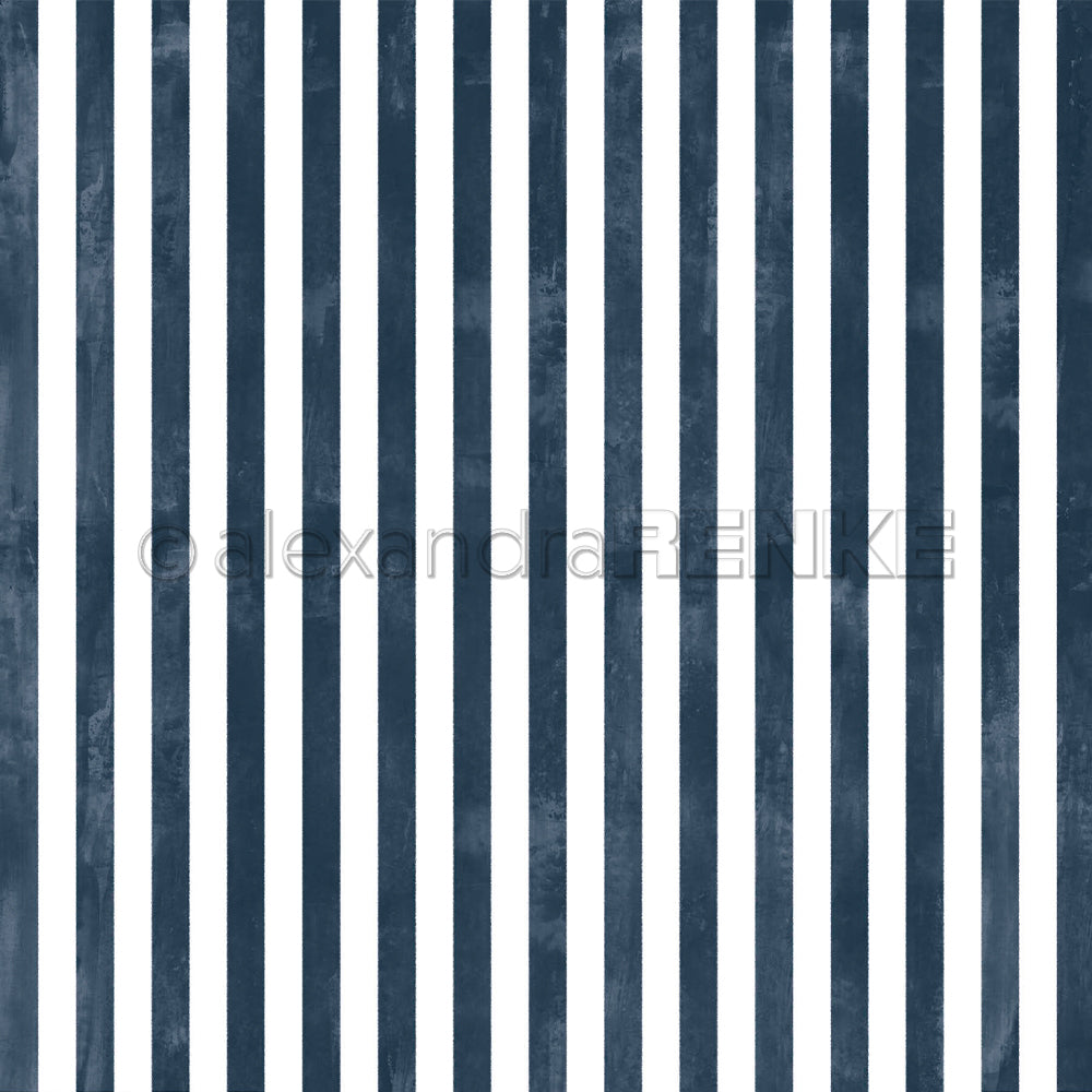 Muster aus vertikalen marineblauen und weißen „Premiumblau“-Streifen.