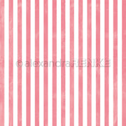 Ein Muster aus vertikalen Aquarellstreifen in Rosa und Weiß.