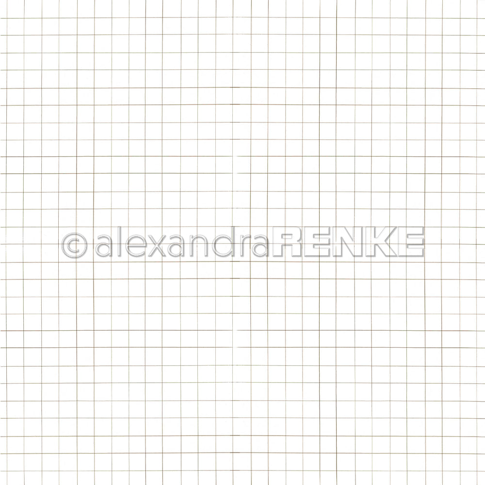 Hintergrund aus Designpapier mit Gittermuster und dem Wasserzeichen „alexandraRENKE“.