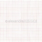 Leuchtend rotes Designpapier von Stift Karo mit einem alexandraRENKE-Wasserzeichen.