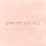 Blass-pfirsichfarbene Aquarellstruktur, geeignet für die Buchbindung, mit einem Wasserzeichen mit der Aufschrift „alexandraRENKE“.