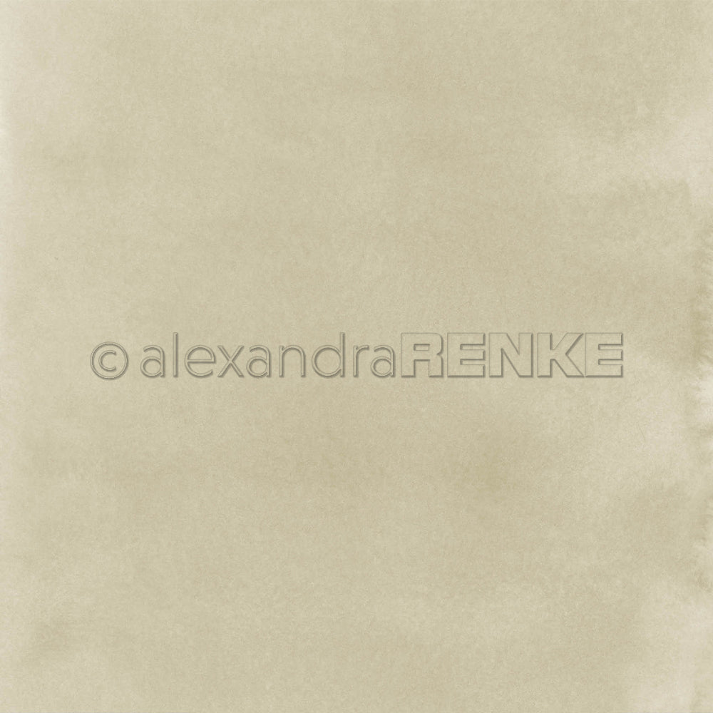 Beiger Hintergrund aus Designpapier im Aquarellstil mit dem alexandraRENKE-Logo.