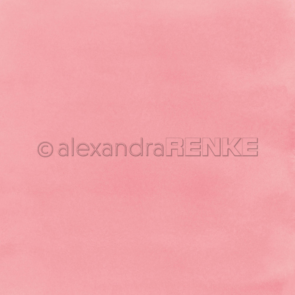 Ein einfarbiger Hintergrund in Mimi Pink mit dem Text „alexandraRENKE“ in der Mitte – ideal für Papierprojekte.