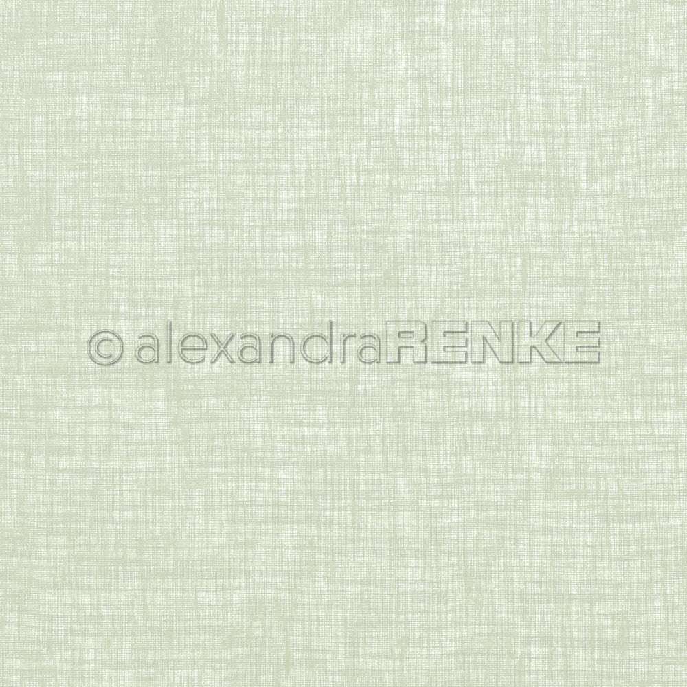 Hellgrünes Designpapier mit strukturiertem Hintergrund von Alexandra Renke, mit einem dezenten Kreuzschraffurmuster und einem schwachen Wasserzeichen in der Mitte - perfekt für Papierprojekte wie Grußkarten.