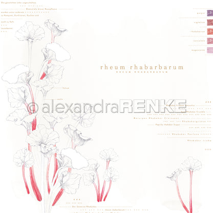 Design paper 'Rheum Rhabarbarum'