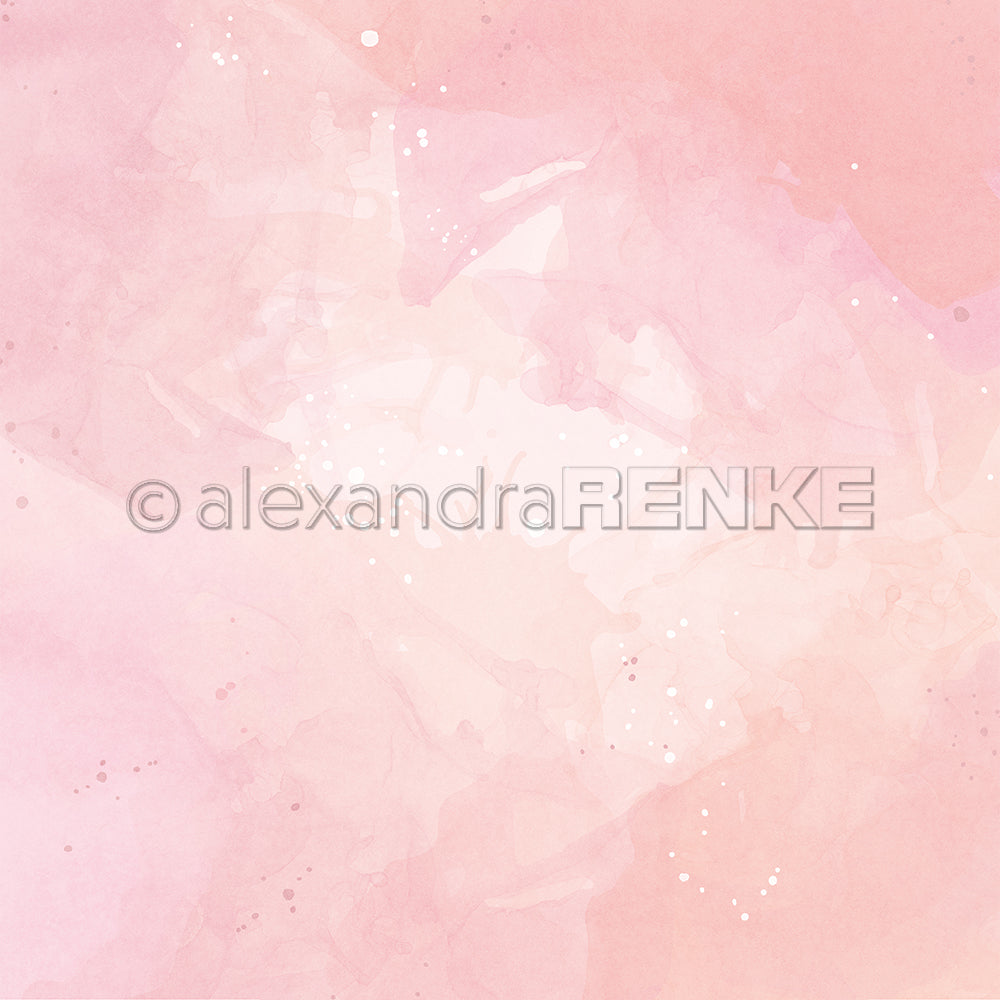 Designpapier 'Aquarellwunder Rose'