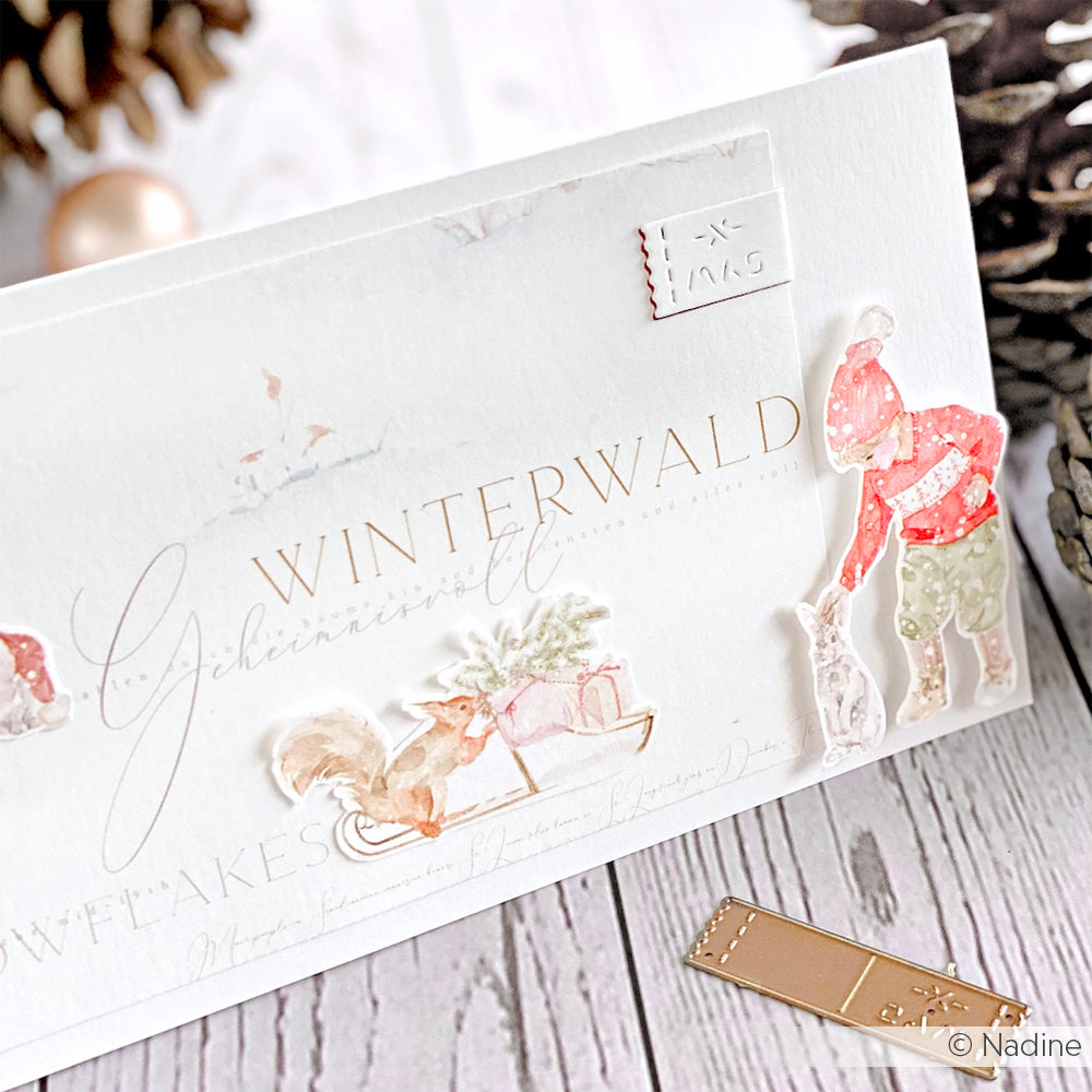 Design paper 'Winter Children in Christmas Forest'