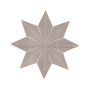 Achtzackiger grauer Stern mit zarten weißen Linien auf weißem Grund - ideal für Alexandra Renke Motivstanze Faltstern oder zur Kombination mit DieCut Systemen.