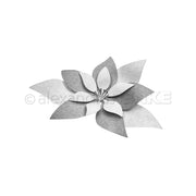 Eine Illustration einer mehrschichtigen Papierblume, die mit einer 3D-Weihnachtsstern-Stanze gestaltet wurde.