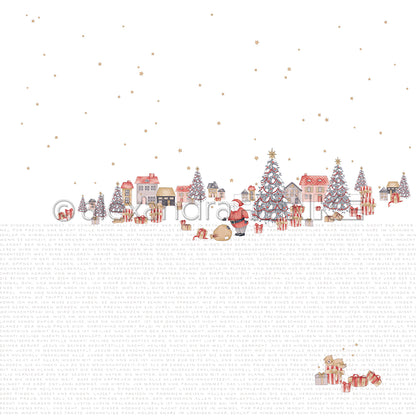 Design paper 'Typographic Christmas forest'