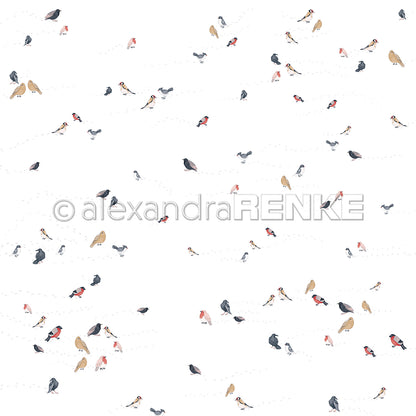 Design paper 'Birds flurry'