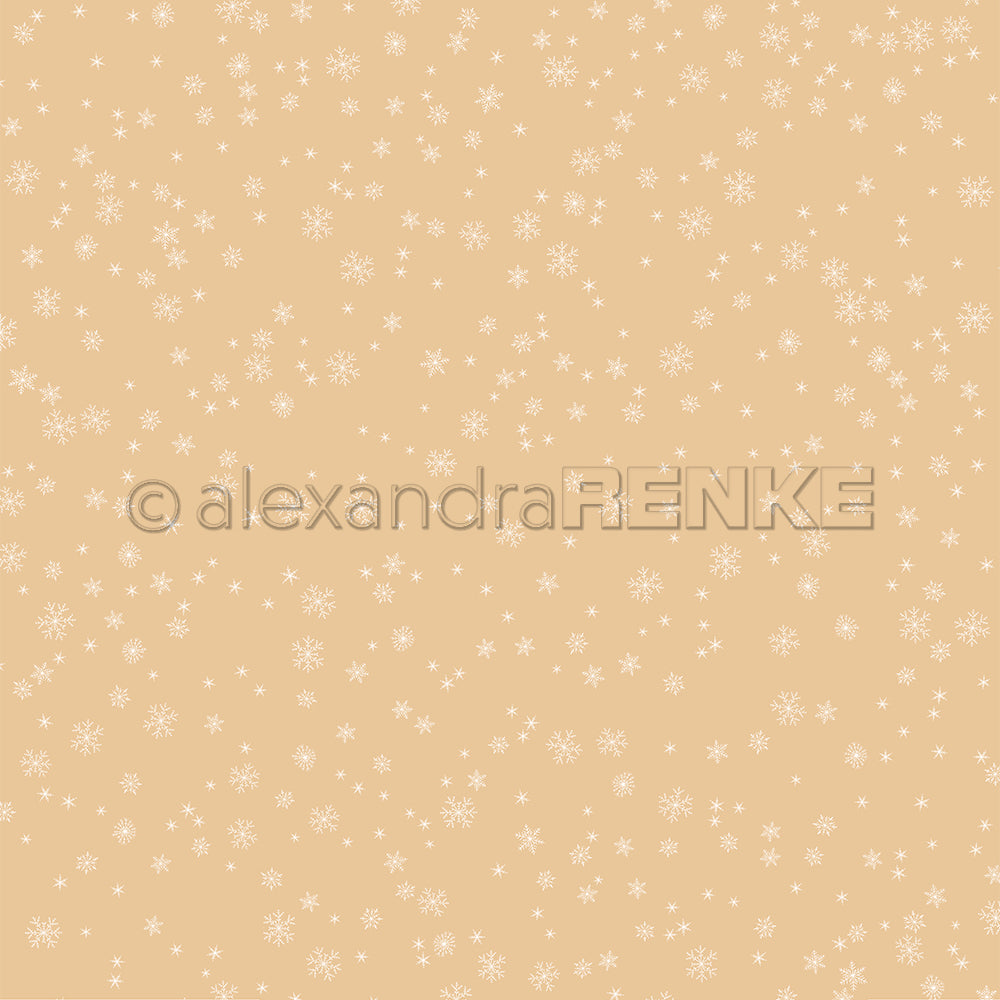 Design paper 'Fine snowflakes flurry on favorite beige'