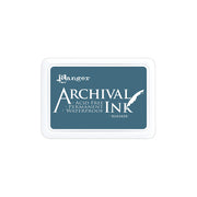 Ranger Archival Ink rechteckiger Block mit permanenter, säurefreier, wasserfester Tinte im Farbton Seafarer.