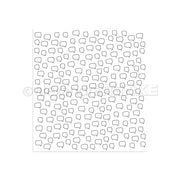 Ein Muster aus kleinen schwarzen Sprechblasen, die diagonal auf Weiß angeordnet sind. Ideal für einzigartige Designs mit einem Alexandra Renke Photopolymer Stempel oder Clear Stamp Set.