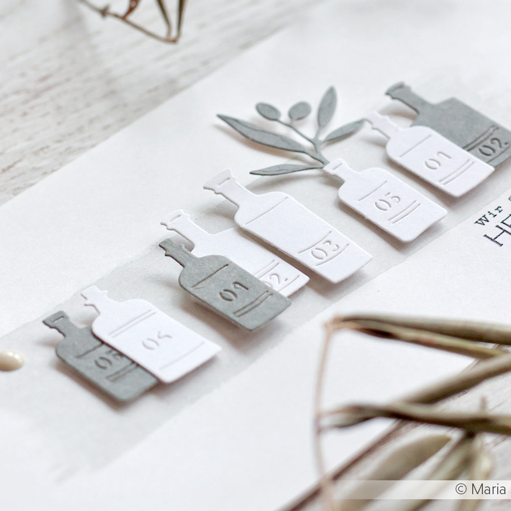 DCWV Stanzformen Briefpaket – 188 Stück, 2,5 Cm Korallen-Buchstaben & Symbole, Für Scrapbooking & Basteln