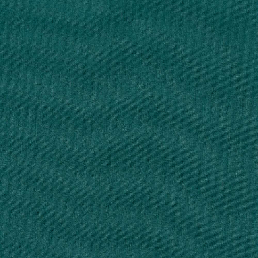 Unifarbener, tealfarbener Viskose-Stoff von ☆ mit einer feinen Struktur und einem leicht sichtbaren Muster.