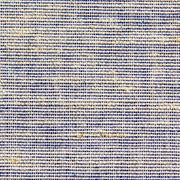 Nahaufnahme des ☆ Buchleinen-Stoffes mit grober Textur und ausgeprägtem Gittermuster mit beigen und blauen Fäden.