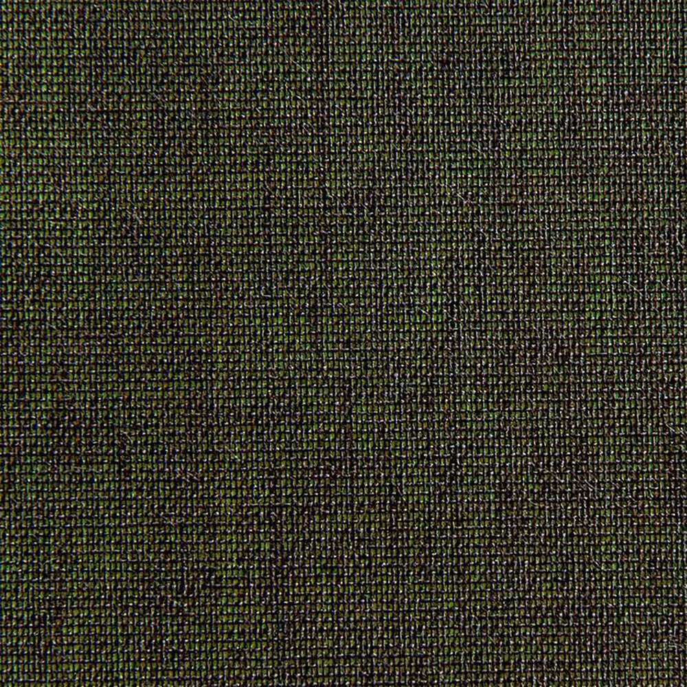 Nahaufnahme eines dunkelgrünen ☆ Viskosegewebes mit einem sichtbaren Webmuster, das an feine Buchleinen erinnert.