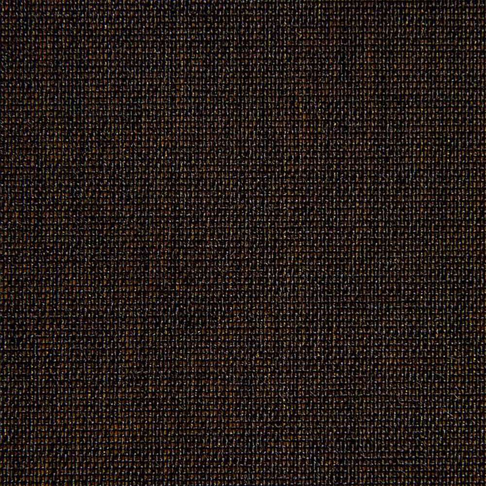Nahaufnahme eines dunkelbraunen Buchleinen-Gewebes von ☆, das sein strukturiertes, gitterartiges Muster zeigt.