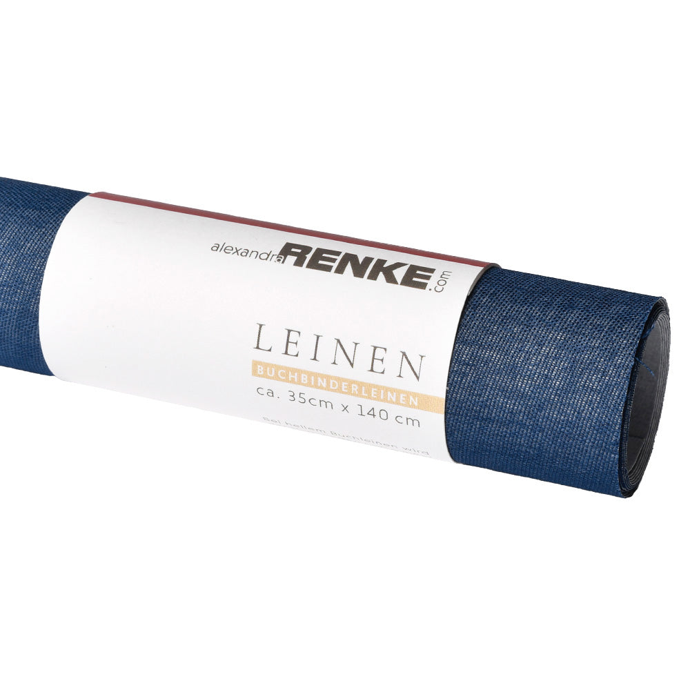 Ein gerollter Bogen dunkelblaues Buchleinen (ca. 35cm x 140cm), Markenname: ☆-perfekt für Heißfolienprägung Projekte.