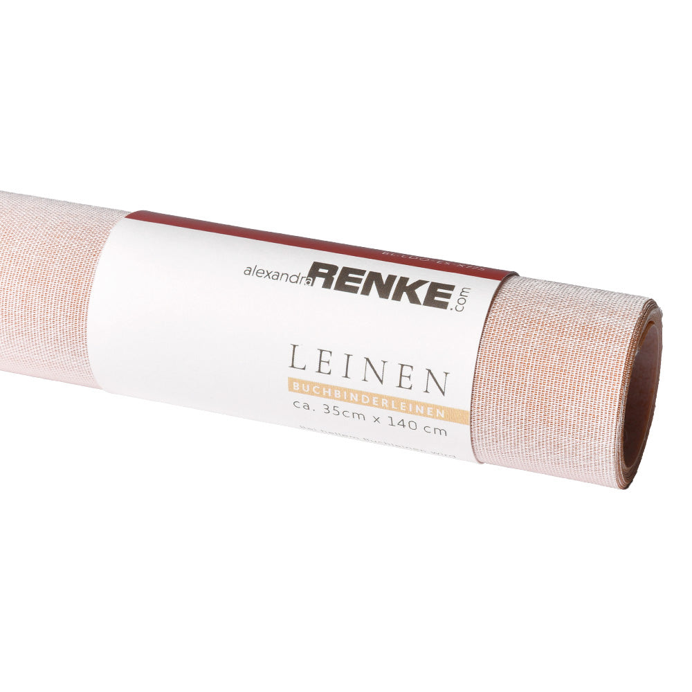 Eine ☆ Rolle zweifarbiges Buchleinen mit der Aufschrift Leinen, hergestellt aus hochwertigem Viskosegewebe und mit den Maßen 35 x 140 cm.