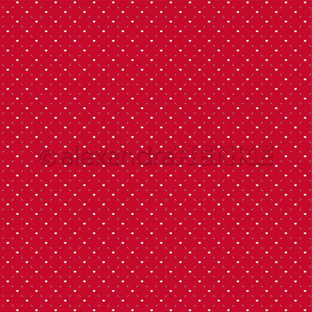 Roter Hintergrund mit einem sich wiederholenden Muster aus kleinen weißen Punkten in diagonalen Linien, inspiriert von Bucheinbandpapier - perfekt für kreatives Buchbinden oder um Ihren Projekten einen Hauch von erstklassigem Rot zu verleihen, von Alexandra Renke.